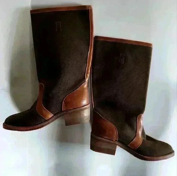 VTG Pathfinder canvas and leather  boot - Picture 3 of 12